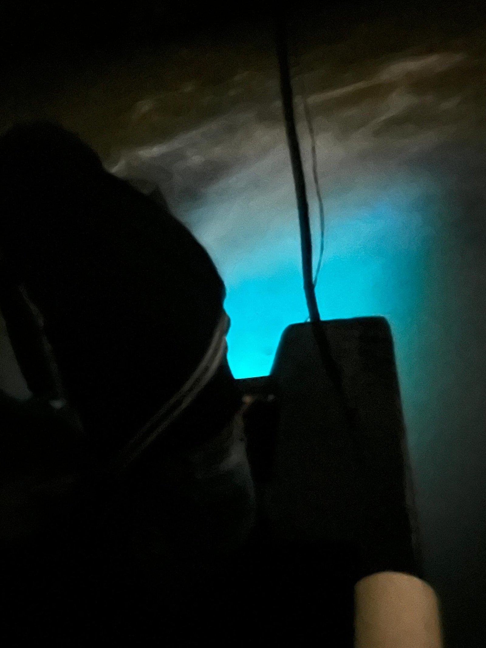 Ortoire River, Mayaro, glowing blue